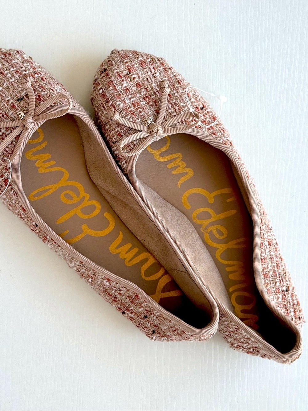 NWOT Sam Edelman Pink Tweed Ballet Flats SIZE 9 - Picture 6 of 8